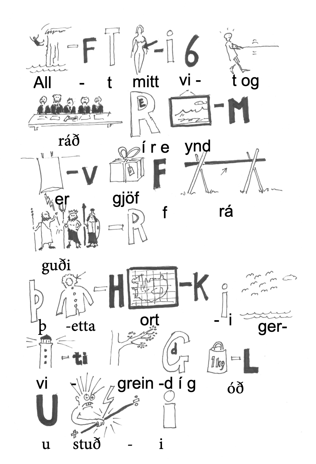 Myndagáta með lausnum